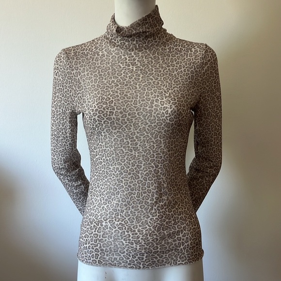 AFRM Zadie Power Mesh Turtleneck Top Size M - Picture 6 of 13